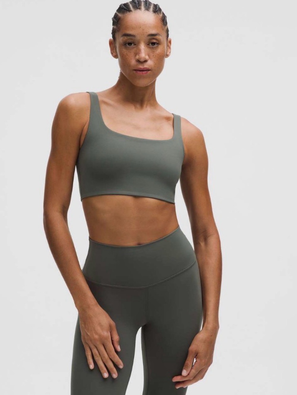 Lululemon Bend This Scoop and Square Bra *Light Support, A-C Cups Palm Deco